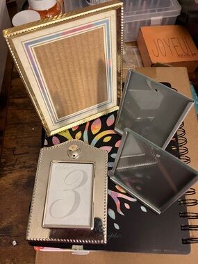 Gold Beaded Accent Picture Frame - Classic Metallic Photo Frame